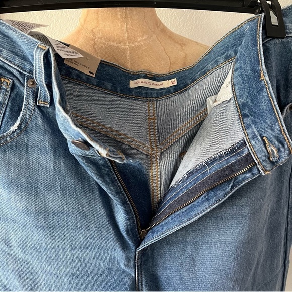 NEW LEVIS sz 32 x 29 HIGH LOOSE STRAIGHT Blue Denim Jeans $69.50 - Picture 7 of 7